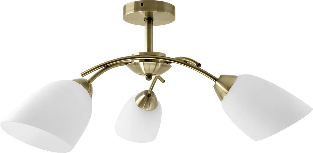 Plafonnier Classique Triple Luminaire Nikita Patina E27 pour Séjour