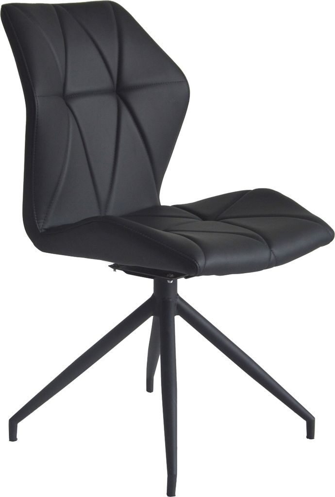 Stuhl 2er-Set "IMKE" in schwarz. Abmessungen (BxHxT) 52x90,5x62 cm