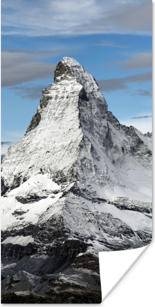 MuchoWow Poster Wolken über dem Matterhorn in der Schweiz 60x120 cm - Wandschmuck
