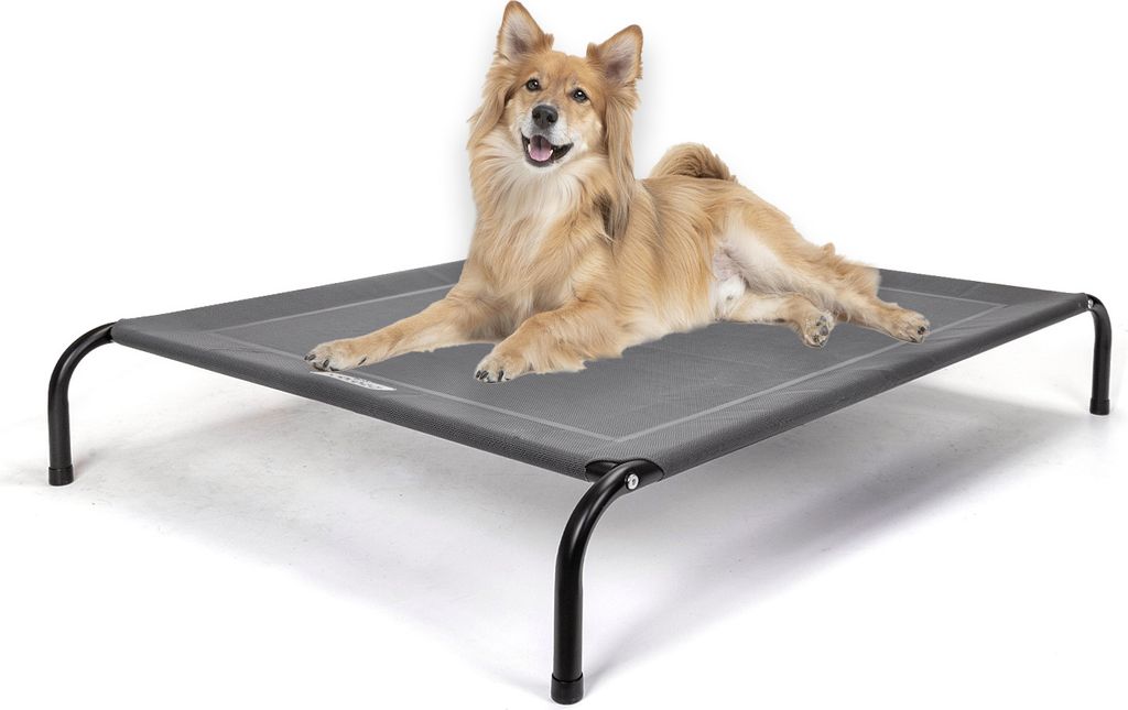 Hundeliege Outdoor kleine Hunde ,Kühlendes Erhöhtes Hund Haustierbett, Haustierliege Waschbar und Robuster,grau, XL, 137x90x20CM