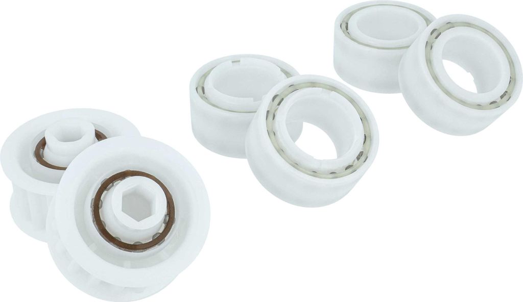 vhbw 4x Führungsräder, 2x Riemenscheiben kompatibel mit Maytronics Dolphin SPORA PREMIUM, SOPRA PERFECT, SPORA CLASSIC, Smart Active, Swell Pools...