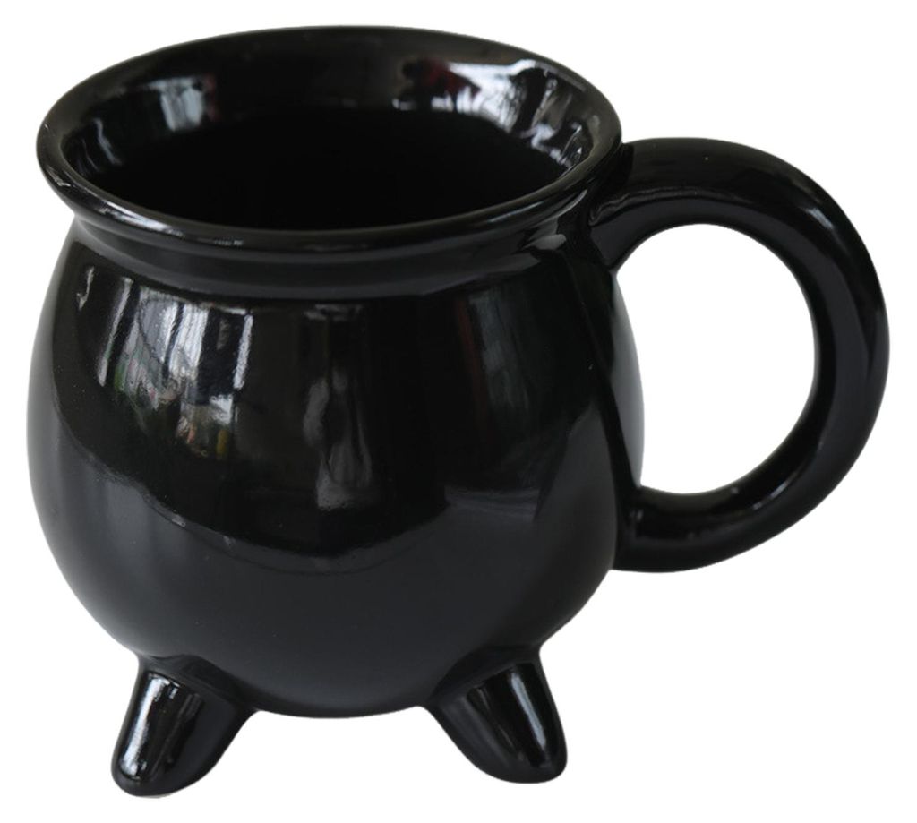 Kessel-Kaffeebecher, Sternbild-Teetasse, 350 ml, einzigartige Keramiktasse, Halloween-Hexengeschenk für Freunde