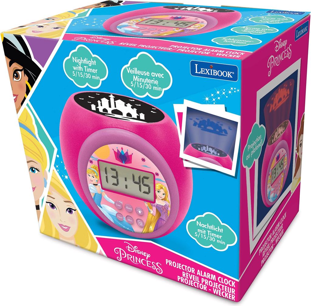 Projektor Disney Princess Wekker Roze Obrázek produktu 