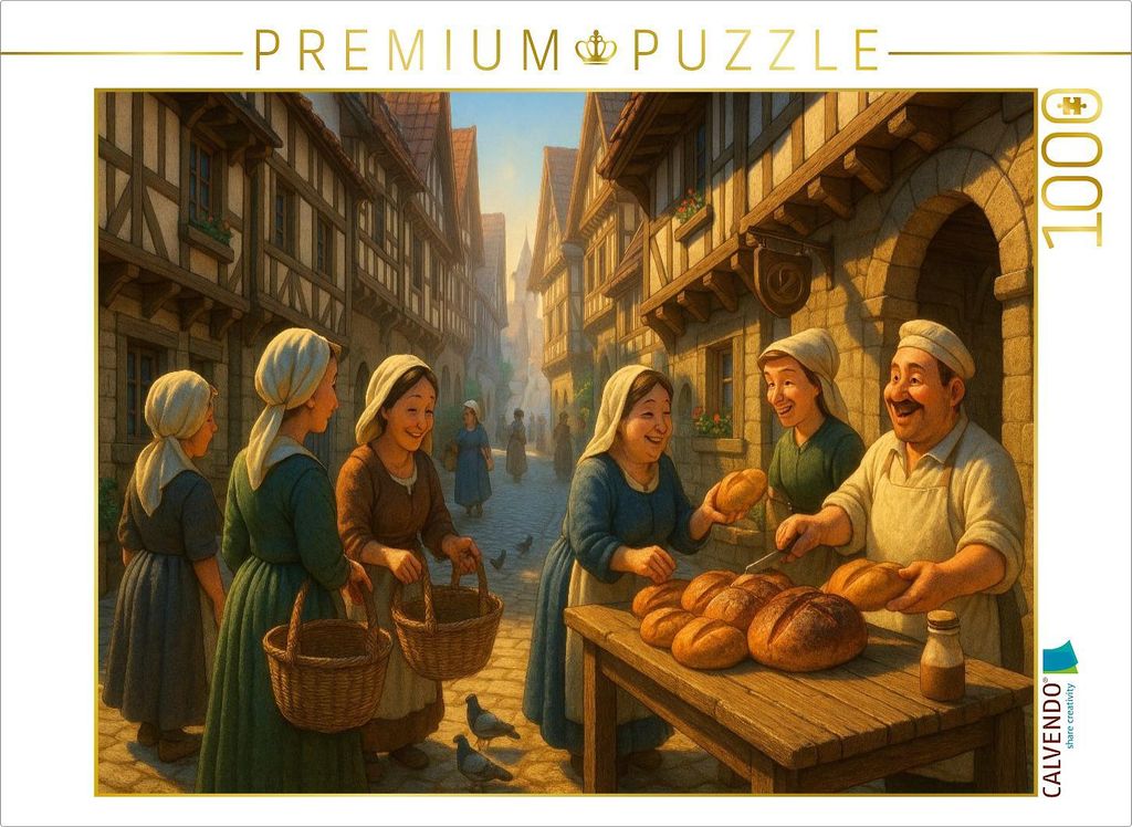 CALVENDO Puzzle Frische Brote am Morgen | 1000 Teile Lege-Größe 64x48cm Foto-Puzzle für glückliche Stunden