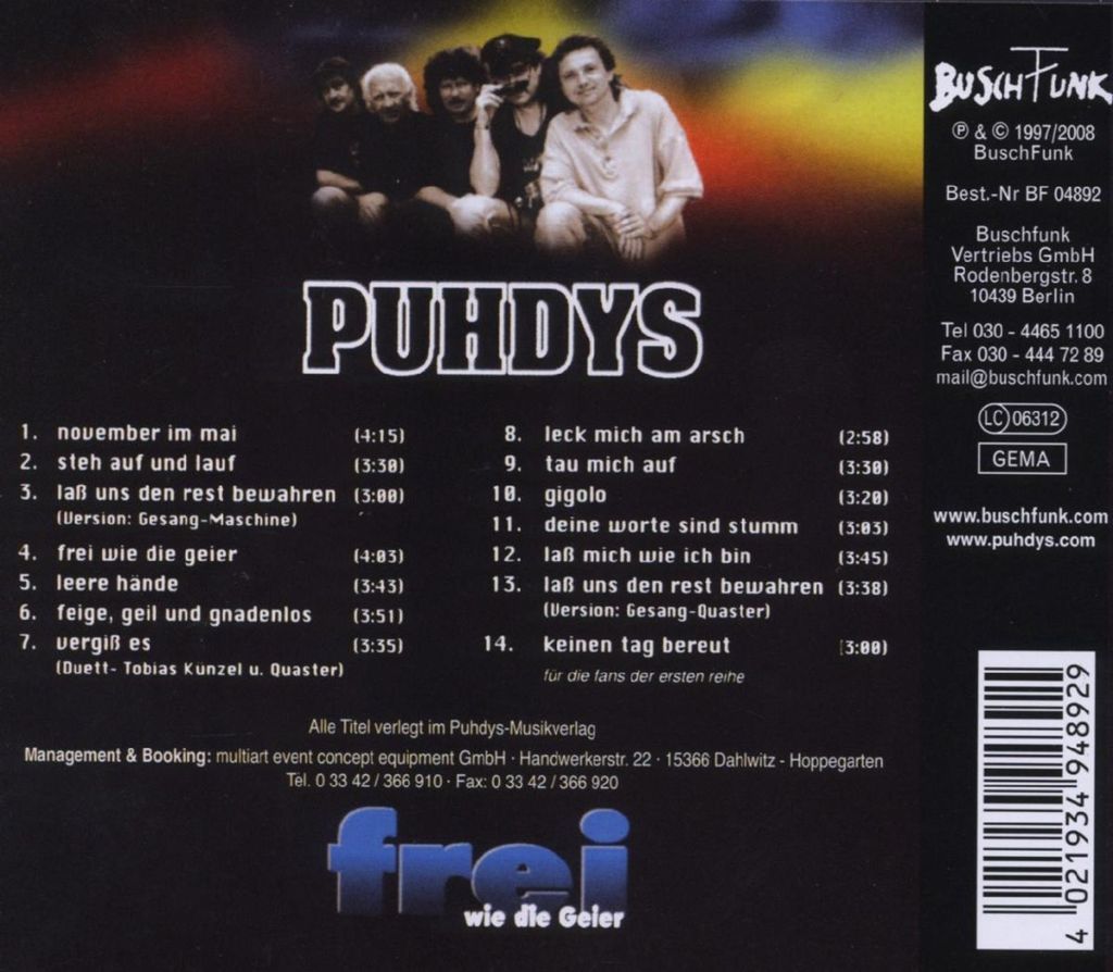 Puhdys-Frei Wie Die Geier