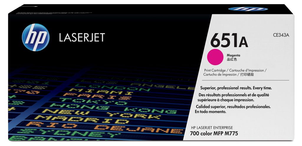 HP 651A tonercartridge - Magenta - Laserprinter - 16.000 Productafbeelding 