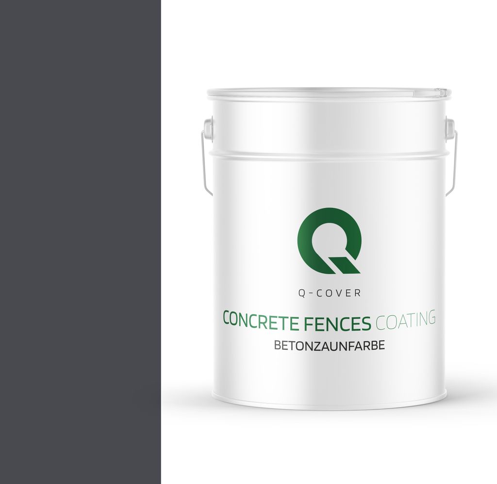 BETONZAUNFARBE 10 L Stahlgrau RAL 7024 SILIKON FARBE AUßEN BETONFARBE | WASSERABWEISEND | ACRYLAT DISPERSION BETONELEMENTE LOTUSEFFEKT ABPERLEFFEKT