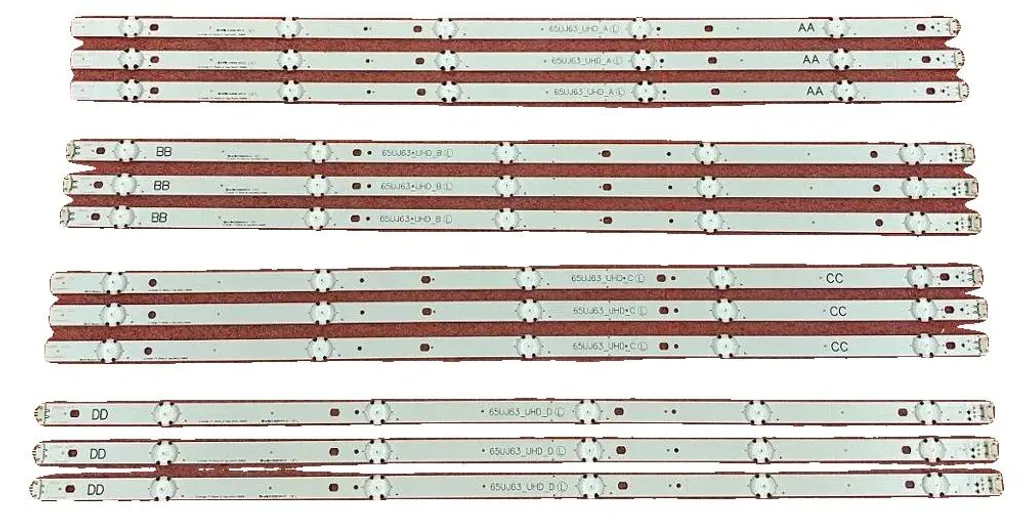 Barre de Rétroéclairage LED TV 1330mm 3V Kit de 12 Pièces Type SMD