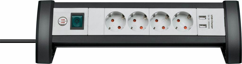 Brennenstuhl Steckdosenleiste  OfficeLine 4x sw/grau 1.8m Produktbild 