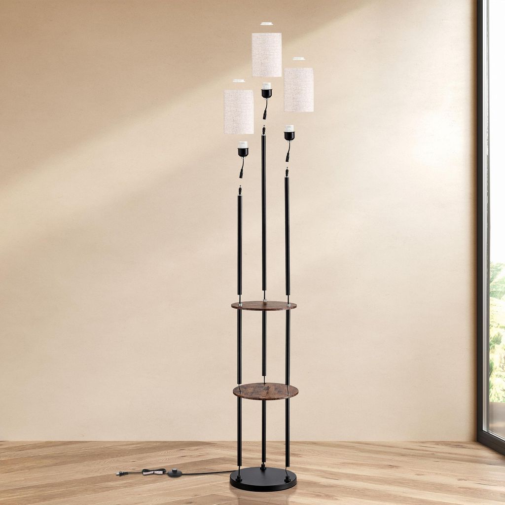 Lampa stojąca EDISHINE do salonu, 3-punktowa lampa stojąca Zdjęcie produktu 