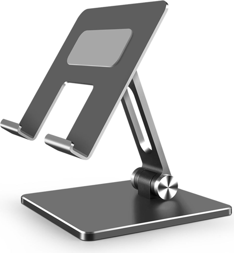 MT134 Handyhalterung, Tablet-Halterung, verstellbare Halterung, Aluminiumlegierung, stabil und rutschfest, Grau