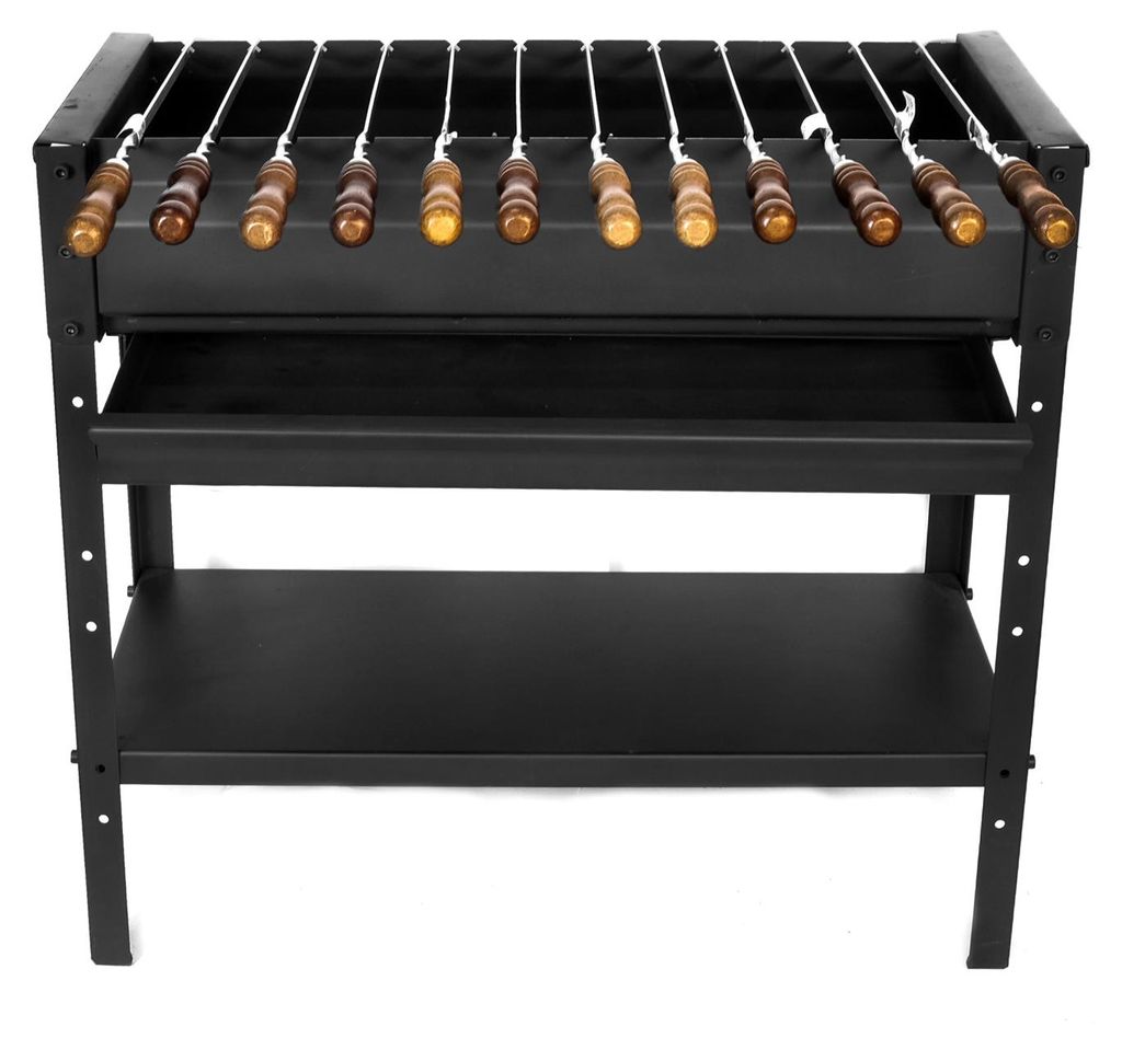 Mangal Grill 80 сm 2,0 mm Stahl mit Aschekasten mit 12 Produktbild 