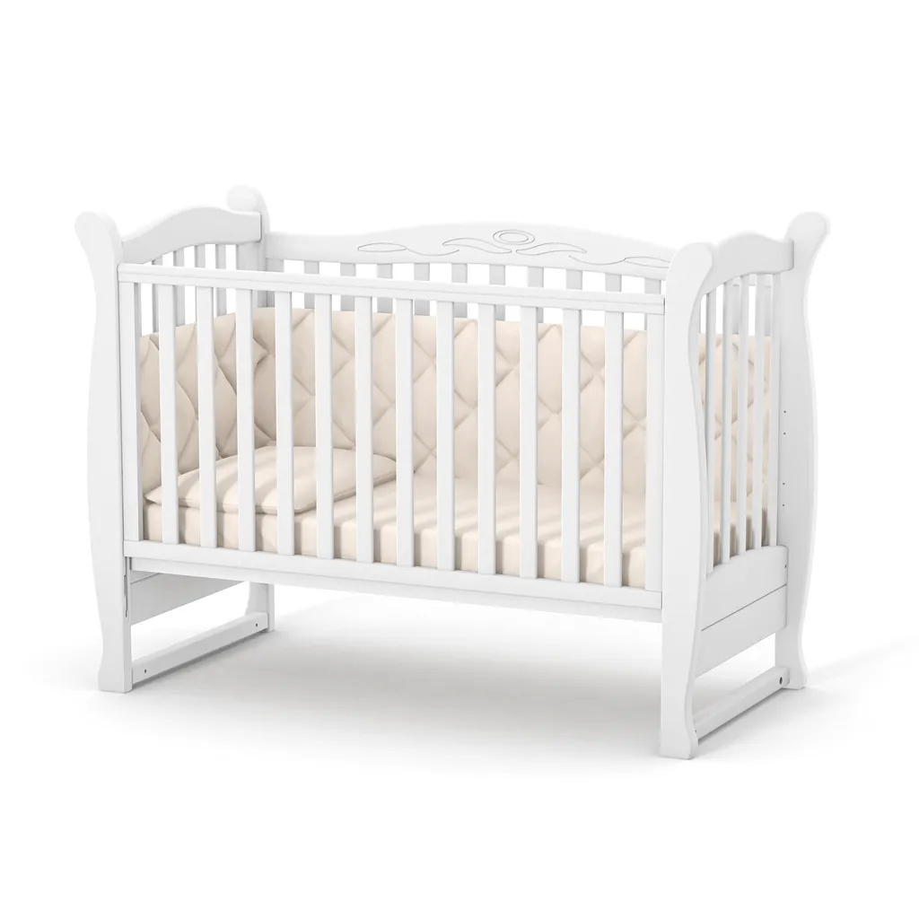 Aménager la Chambre de Bébé : Lit Veres LD15 Blanc 120x60 cm en Bois