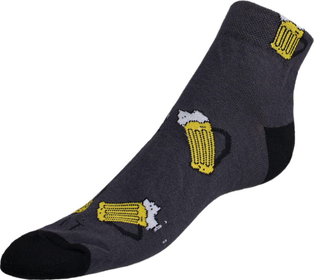 Niedrige Socken Beer 13 - 43-46 - Schwarz,Gelb,Weiß