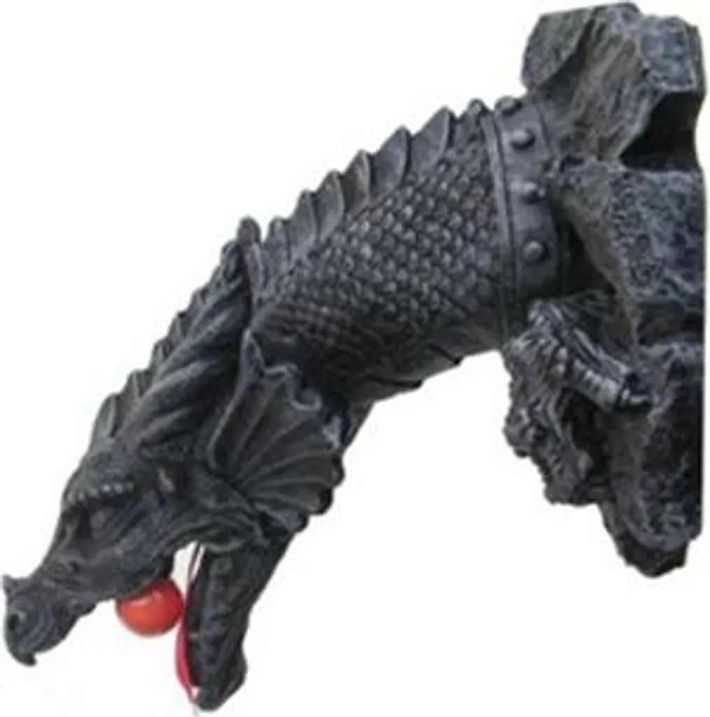 Décoration Murale Dragon Sculpture 44 cm en Résine Noire Style N65