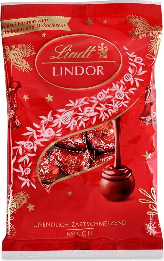 Lindt Lindor Baumbehang Schokolade mit zartschmelzender Füllung 200g