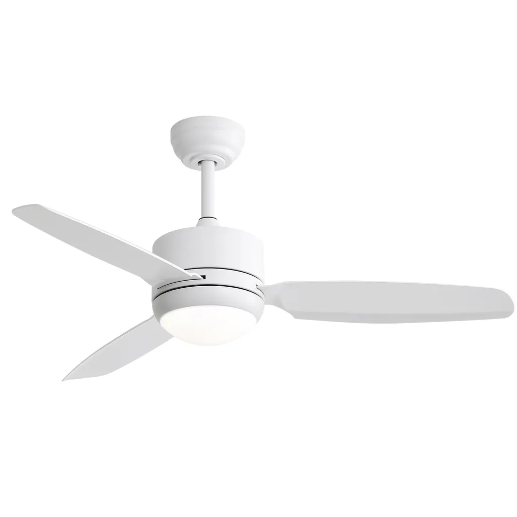 Ventilateur de plafond pour chambre et salon 117 cm avec lampe intégrée