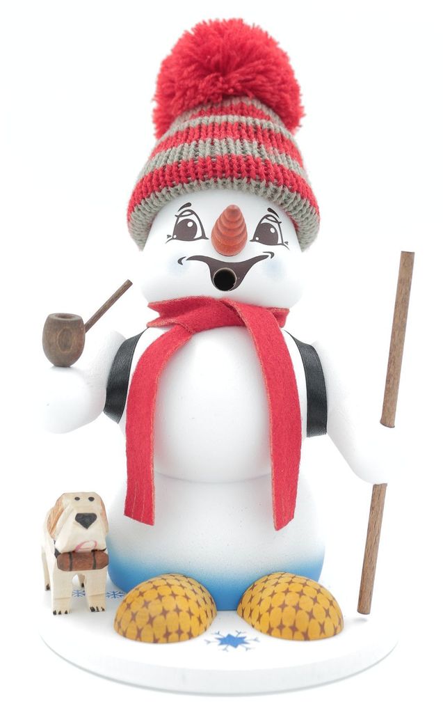 Kuhnert Erzgebirge - Schneemann Räuchermann,-figur,-männchen 19cm - Schneemann m