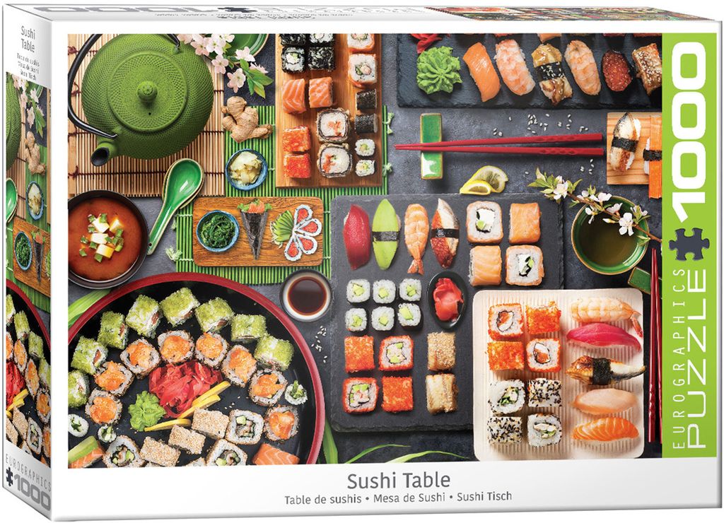 1000 Teile Puzzle - Puzzle - Sushi Japanische Köstlichkeiten + Puzzle Zubehör
