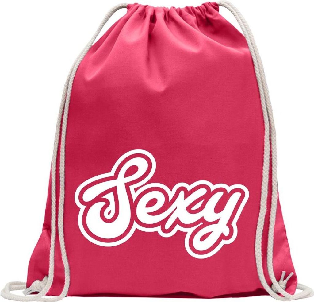 Kiwistar - Turnbeutel - pink - y appeal Ausstrahlung - Fun Rucksack Sport Beutel Gymsack Baumwolle mit Ziehgurt