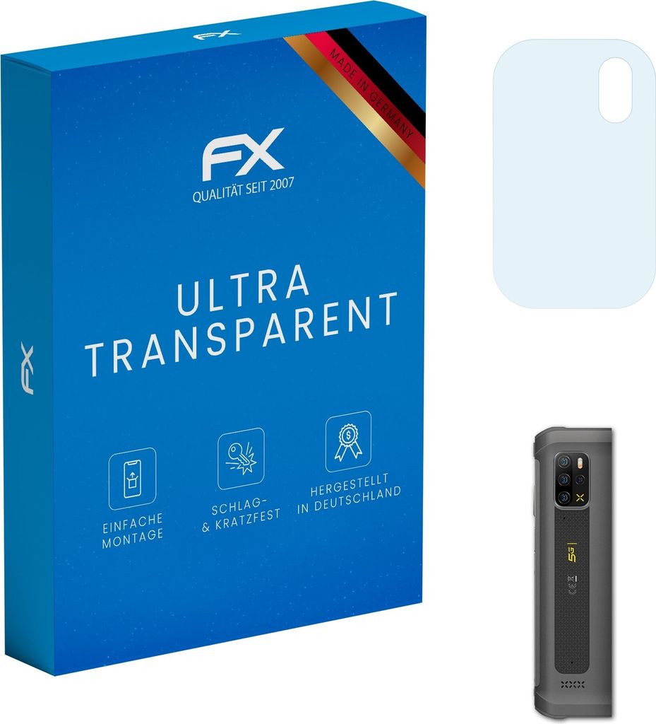 atFoliX FX-Clear 3x Schutzfolie kompatibel mit Ulefone Armor 12 5G Lens Displayschutzfolie