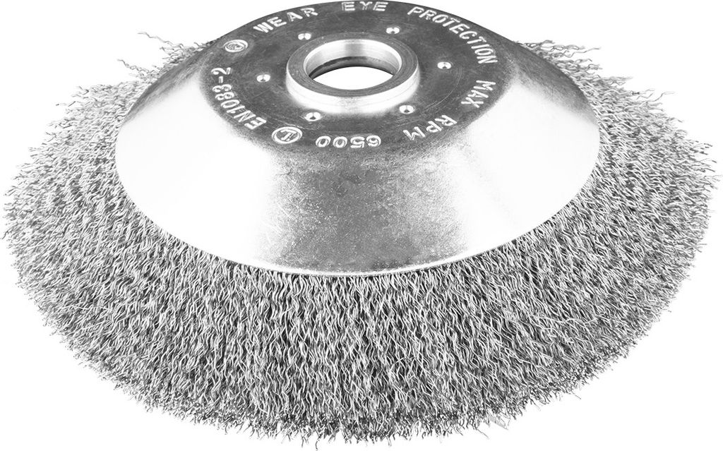 GRAPHITE Drahtbürste für Benzinschleifer 150/200 x 25,4 mm, hart/weich, Außendurchmesser 150/200 mm, Innenbohrung 25,4 mm, zum Reinigen von Pfla...