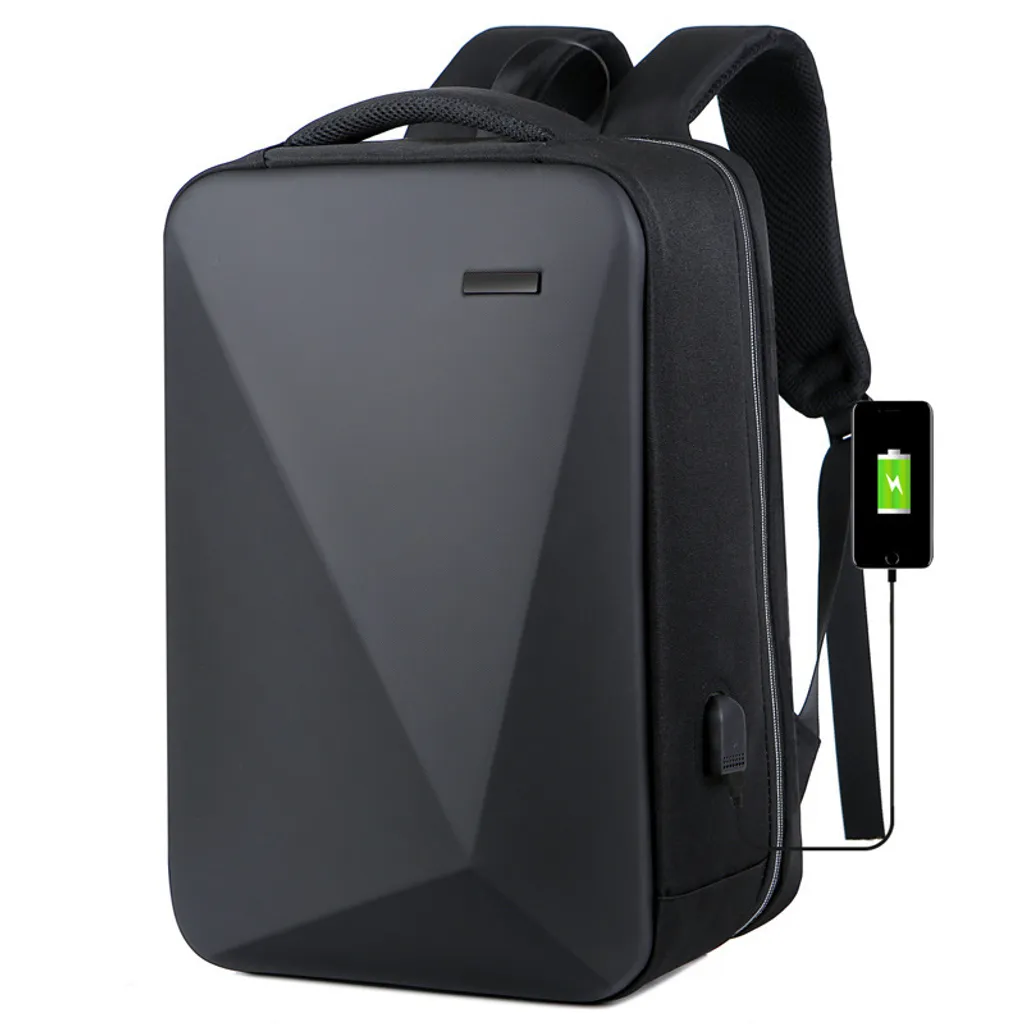 Zaino Laconi Laptop 15.6'' Nero - Antifurto Impermeabile con USB