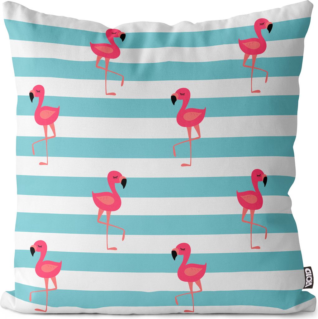 VOID Flamingo Strand weiss Kissenbezug Kissenhülle Produktbild 