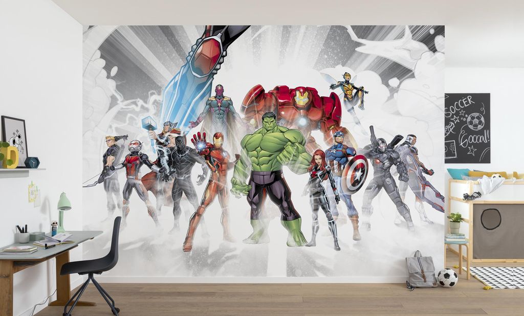 Komar Fototapete - Avengers Unite - Größe: 368 x 254 cm (Breite x Höhe)