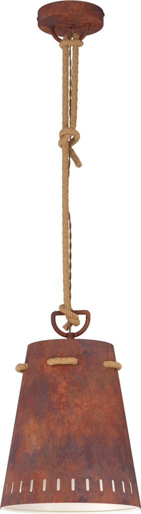 EGLO Pendelleuchte Meopham, 1 flammige Hängelampe Vintage, Industrial, Retro, Hängeleuchte, Esstischlampe, Wohnzimmerlampe hängend mit E27
