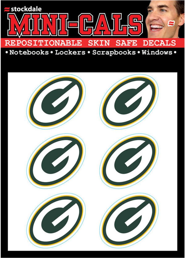 Wincraft 6er Gesicht Aufkleber 3cm - NFL Green Bay Packers