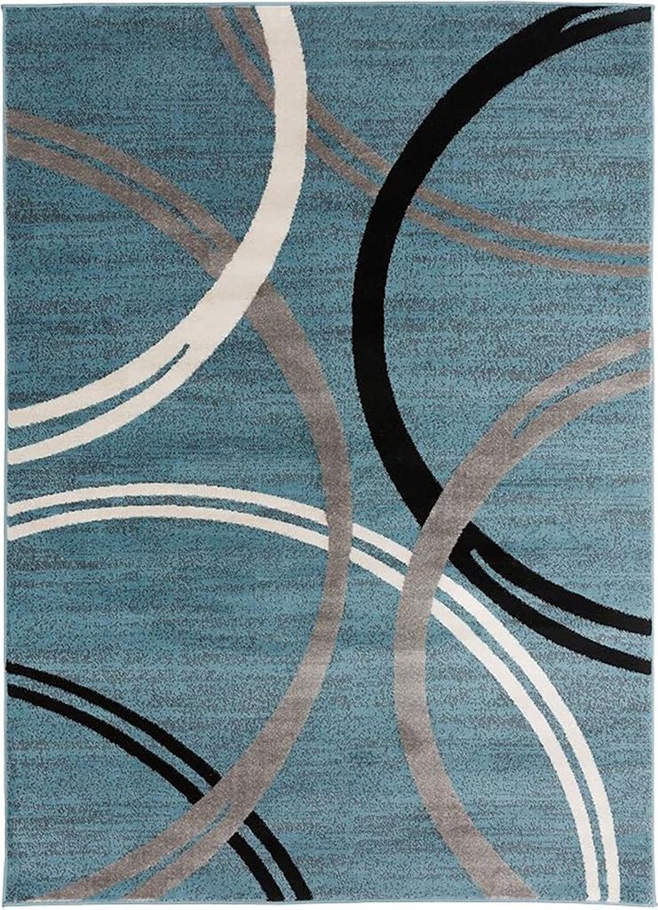STILVORA Teppichböden Wellenmuster, aus Polyester, weich und dekorativ, Schlafzimmerteppich, Sofa-Teppich, pflegeleicht und komfortabel, 80*120cm,...