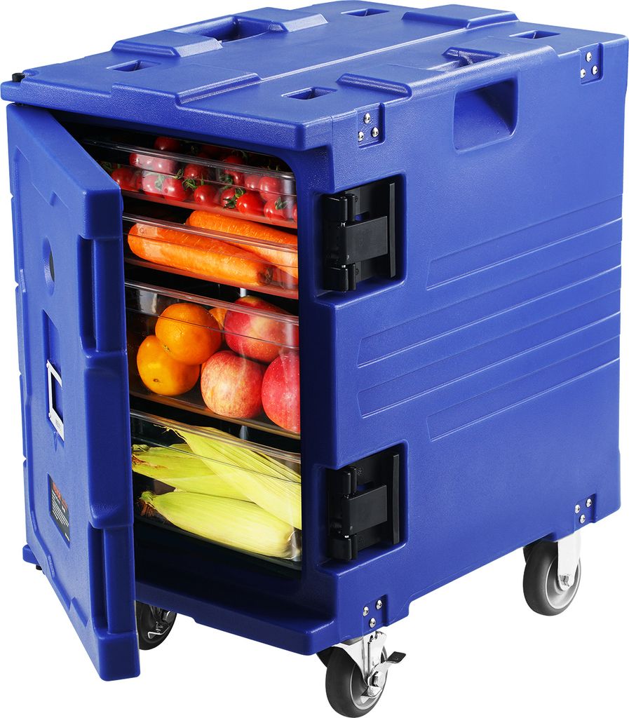 VEVOR Isolierter Lebensmittelbehälterträger, 82 Qt Hot Box für die Gastronomie, LLDPE-Lebensmittelbehälterträger mit einteiliger Schnalle, Fro...
