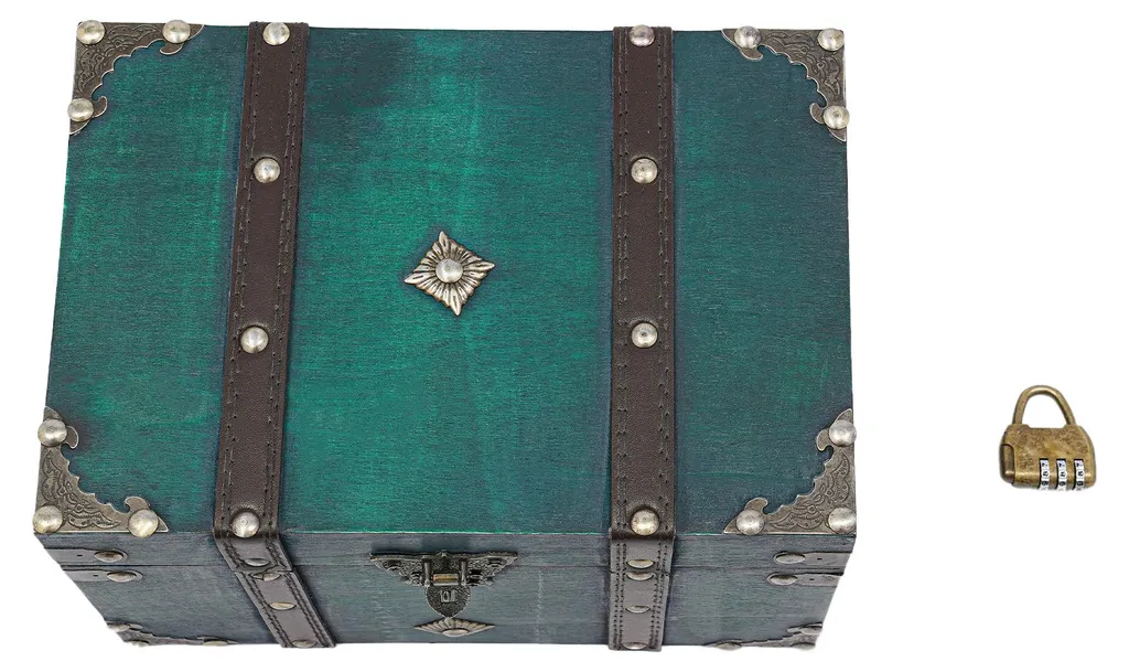 Mettez vos bijoux en sécurité avec ce coffret à code vintage vert - 5