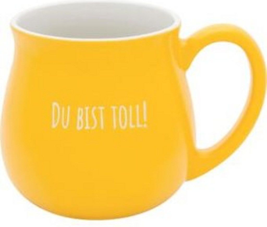 GRUSS & CO Tasse bauchig graviert \Du bist toll\""