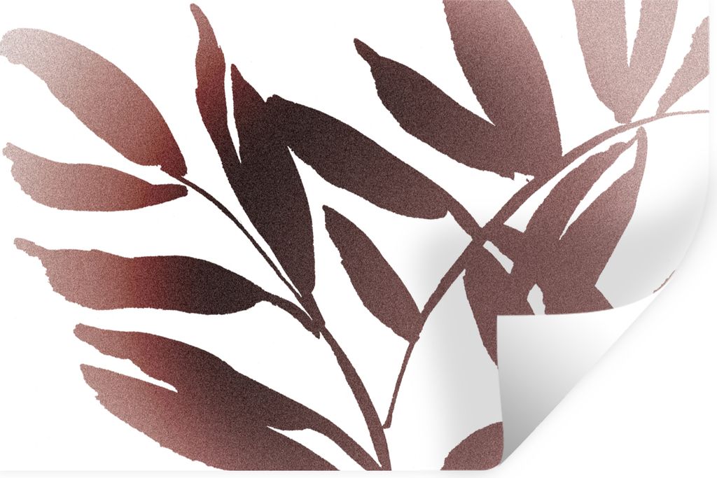 MuchoWow Wandtattoo Wandsticker Wandaufkleber Blättern - Design - Abstrakt 90x60 cm Selbstklebend und Repositionierbar - Aufkleber