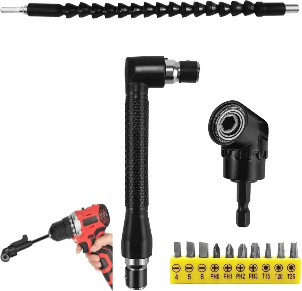 Rallonge de Vissage pour Coins Difficiles et Angles à 105° - Kit de 4