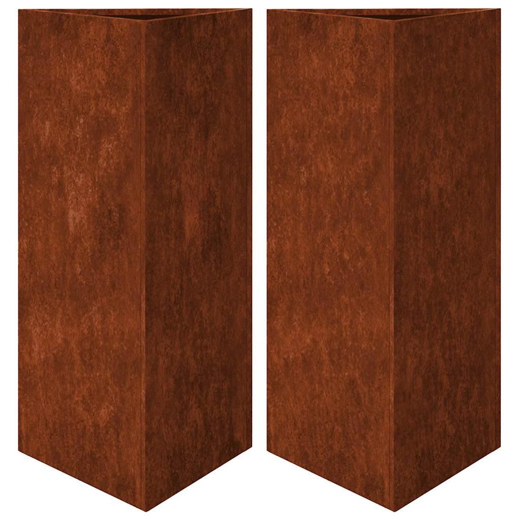 vidaXL Kvetináče, 2 ks, trojuholníkové, 40 x 34,5 x 75 cm, Obrázok produktu 