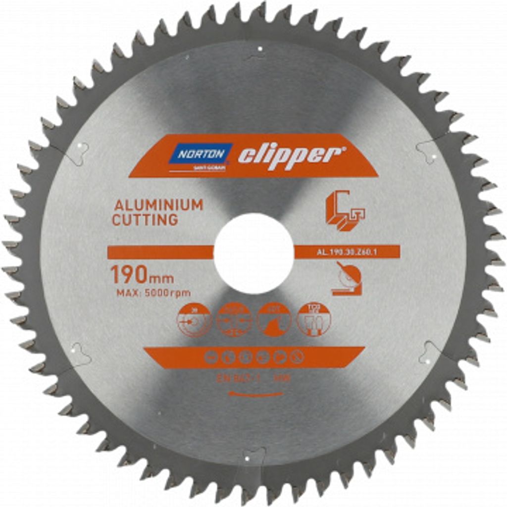 Norton Clipper HM Kreissägeblatt PRO ALUMINIUM 216x30 mm Z80 negative TCG Zähne
