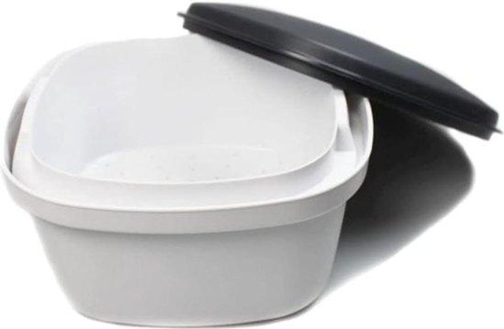 Thermo-Duo 2,25 Liter Serviergefäß in Schwarz-Weiß. Produktbild 