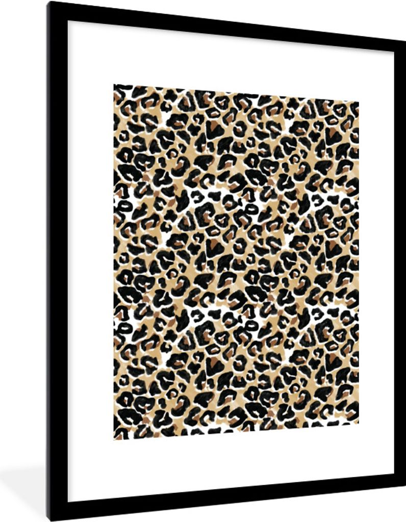 MuchoWow® Gerahmtes Poster Pantherdruck - Aquarellfarbe - Produktbild 