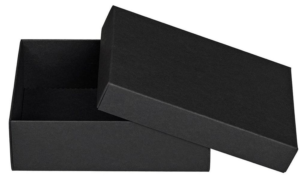 Boîte pliante 11,5 x 15,5 x 5 cm, noire, avec couvercle, en Image du produit 