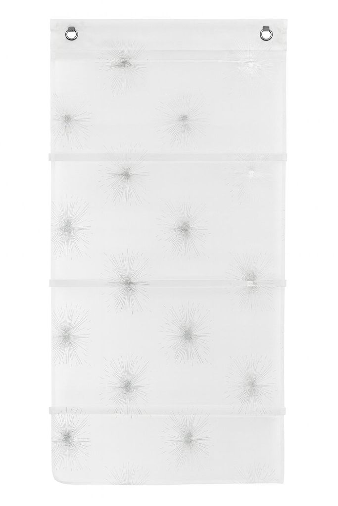 Magnetrollo Glitzer silber weiß inkl. Haken BxH 45x130cm ohne Bohren