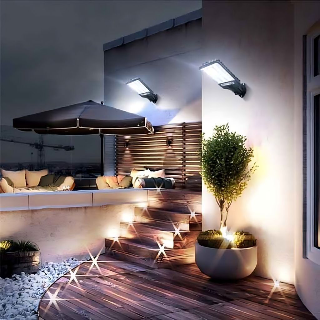 Solar Straßenleuchte Gartenleuchten mit Bewegungsmelder 120 Produktbild 13