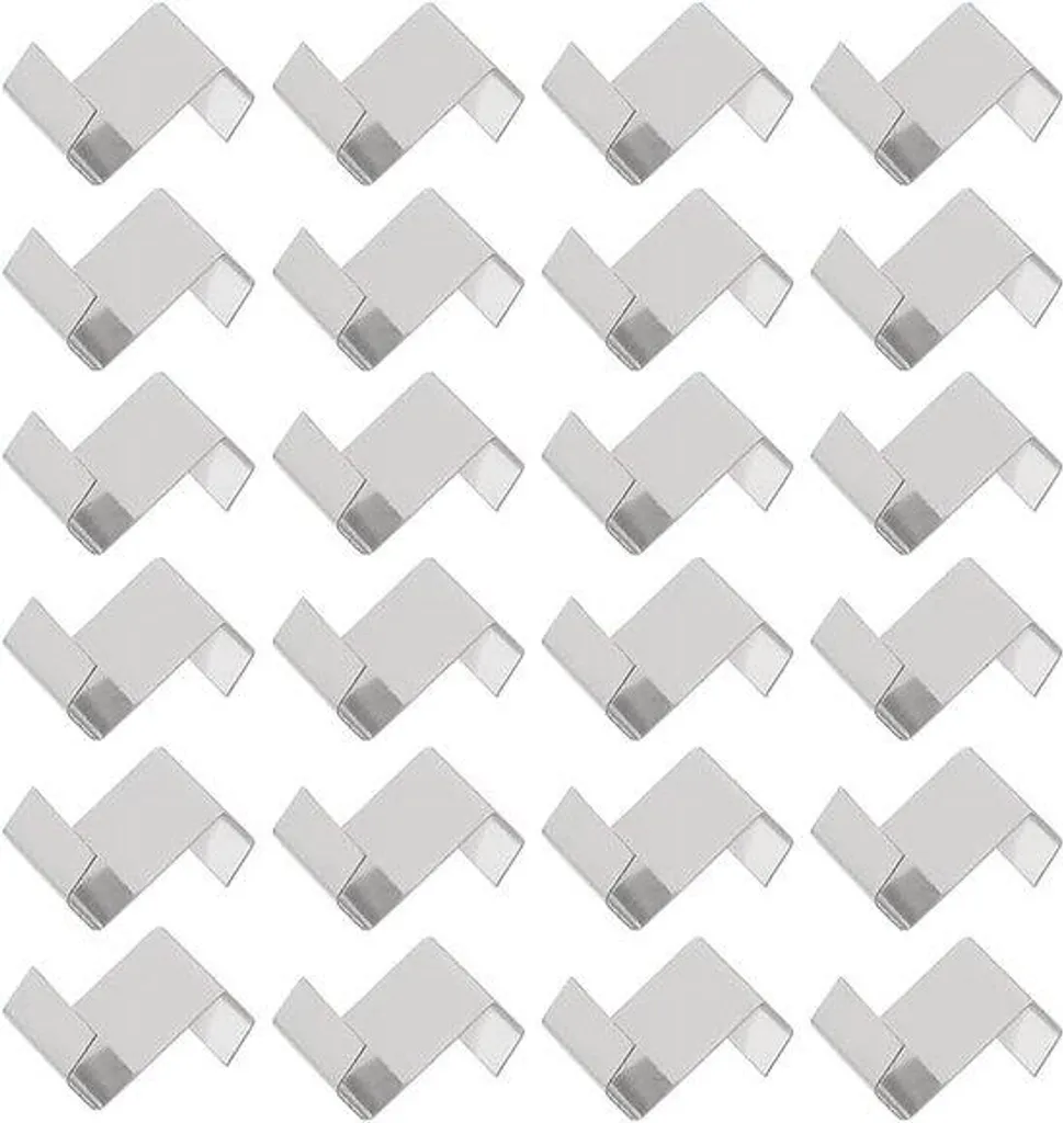 Fixations en Z pour vitres de serre de jardin, lot de 100 clips en inox