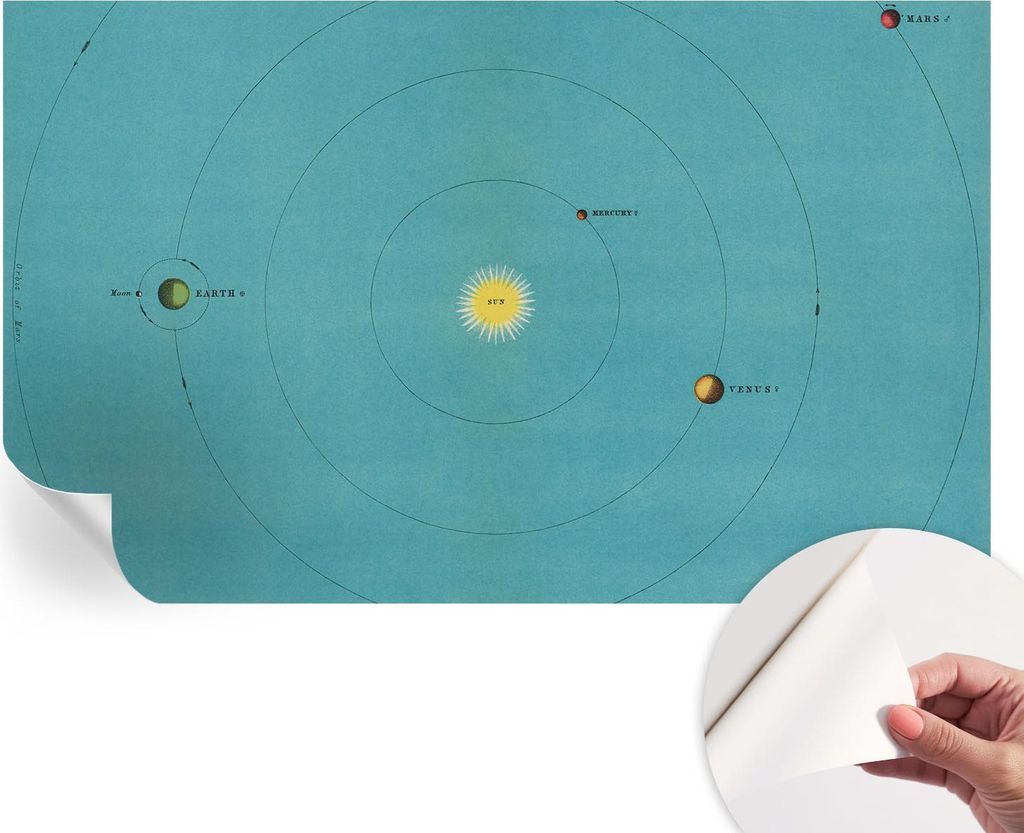 Selbstklebende Wandtapete - Dekorative Tapete für Wohnzimmer - Klebefolie für Wandbilder - Tapetenfolie für Wanddekoration - 416x254 - Kosmische...