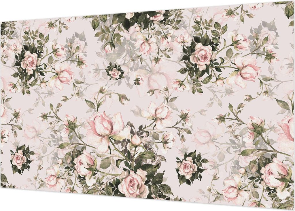 Wandtapete - Dekorative Tapete für Wohnzimmer - Tapetenfolie für Wanddekoration - 416x254 - Blumenmuster