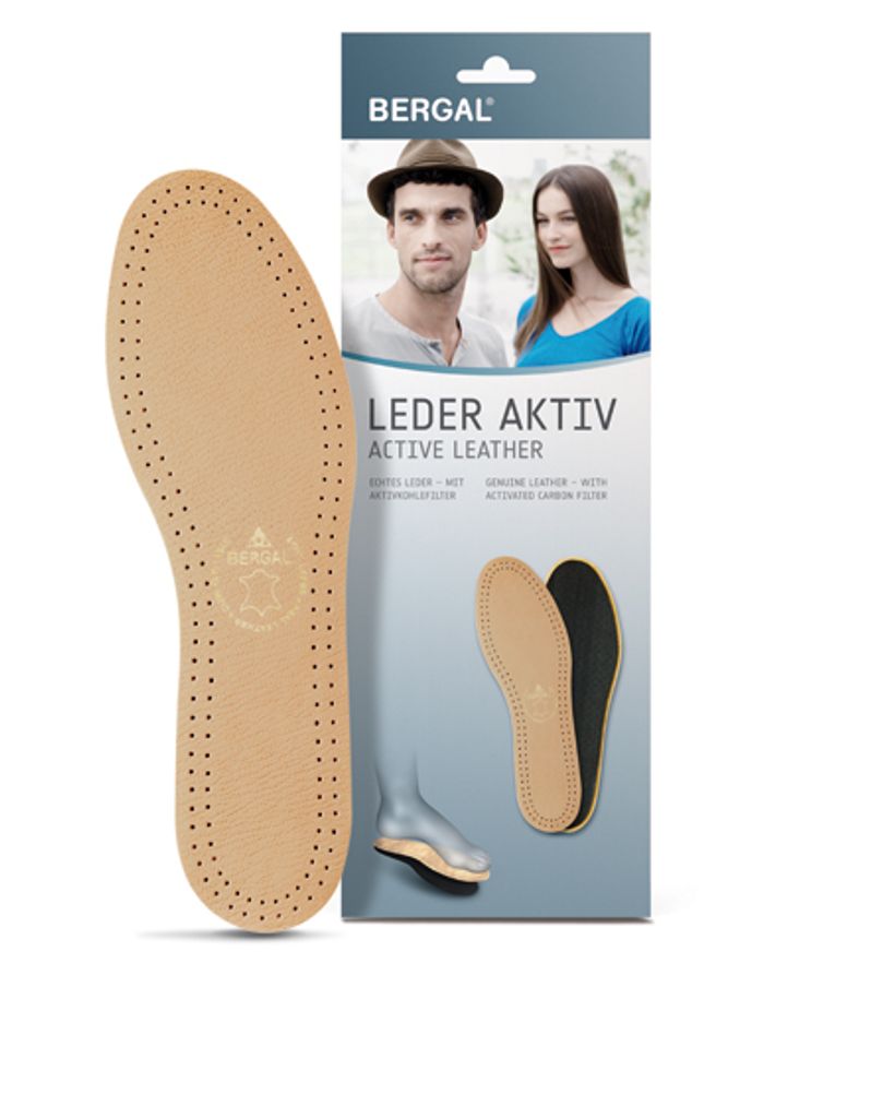 BNS International GmbH 6911 Leder Aktiv Einlegesohle, Weiss, Gr. 41