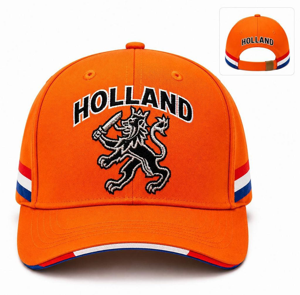 Cappellino Benza Orange Premium "HOLLAND" – 100% cotone – Immagine del prodotto 