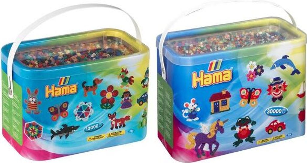 Hama Perles à repasser midi "Mélange de couleurs", en seau, Image du produit 